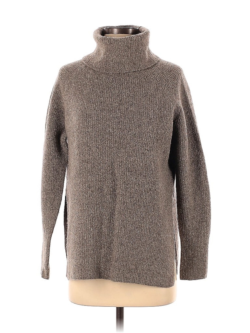 Community Wool and Yak Blend Taupe Turtleneck Sweater